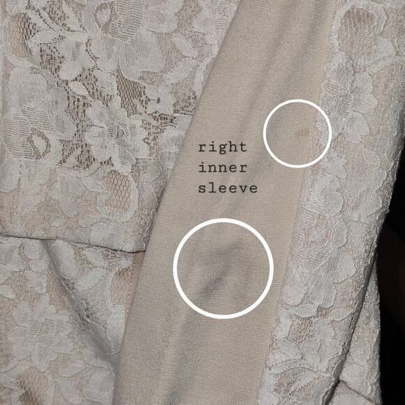 BCBG MAXAZRIA Cream Lace Crop Padded Shoulder Blazer Sz.Small - Picture 4 of 8